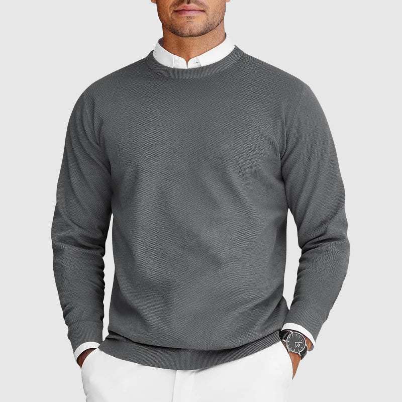 Darious - Men's Crew Neck Knit Long Sleeve Sweater 4
