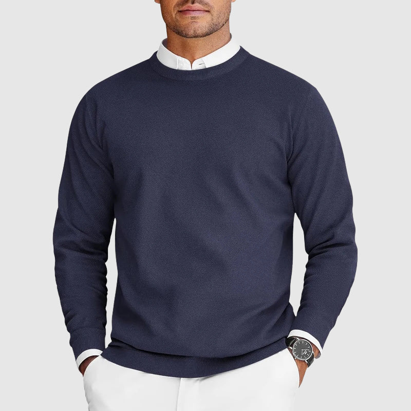 Darious - Men's Crew Neck Knit Long Sleeve Sweater 5