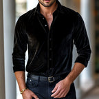 Daryl - Men's Velvet Long Sleeve Button-Down Dress Shirt 3