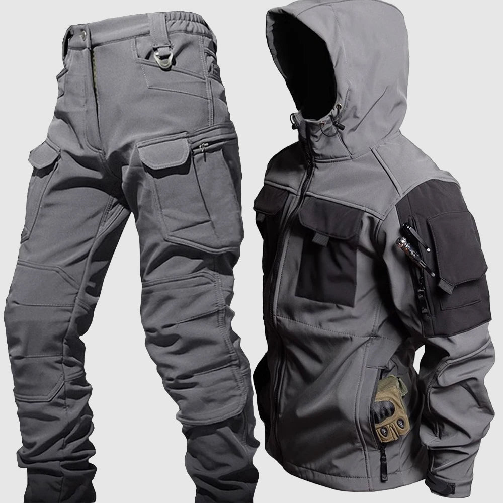 Dashiell - Men's Hooded Windbreaker Set with Cargo Pants