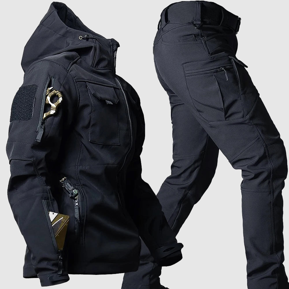 Dashiell - Men's Hooded Windbreaker Set with Cargo Pants