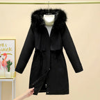 Della - Women's Fleece-Lined Cinch Waist Winter Coat