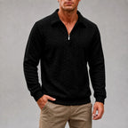 Dennis - Men's Cable Knit Quarter-Zip Collared Sweater 3