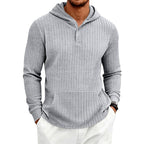 Derek - Men’s Textured Pullover with Kangaroo Pocket 3