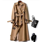 Dianne - Women’s Belted Longline Double-Breasted Trench Coat 1