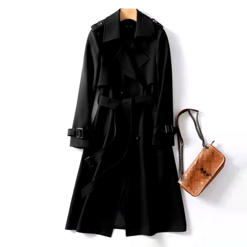 Dianne - Women’s Belted Longline Double-Breasted Trench Coat 2