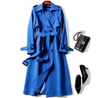 Dianne - Women’s Belted Longline Double-Breasted Trench Coat 3