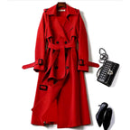 Dianne - Women’s Belted Longline Double-Breasted Trench Coat 4