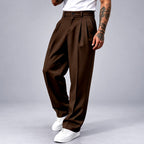 Dion - Men's Pleated Straight-Leg Pants 2