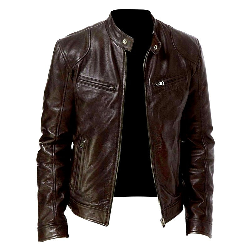 Donald - Men's Café Racer Leather Jacket 1