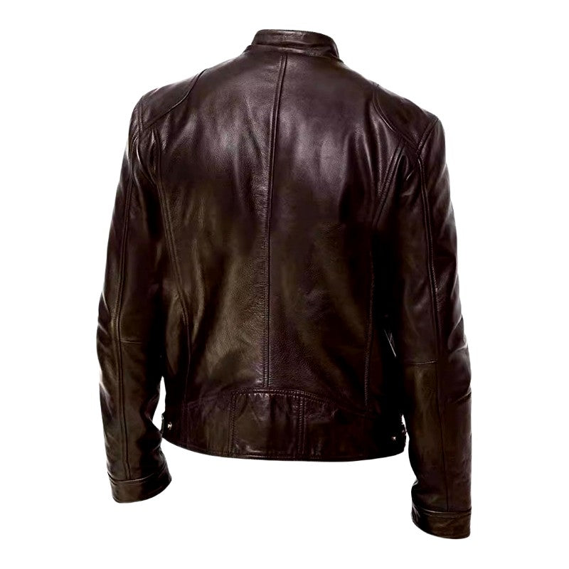 Donald - Men's Café Racer Leather Jacket 4