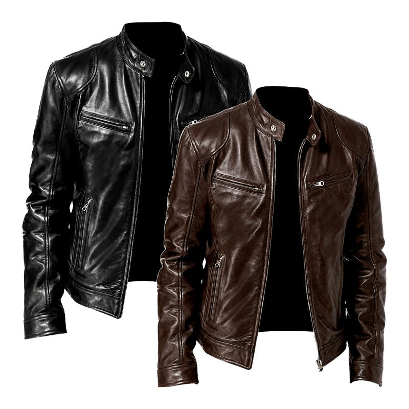Donald - Men's Café Racer Leather Jacket 5