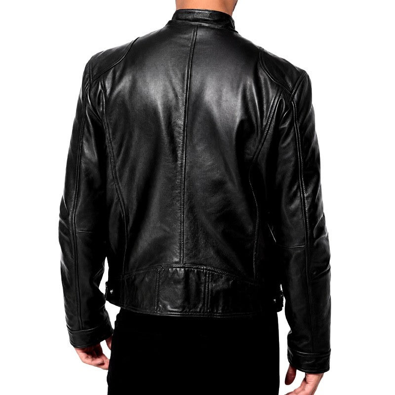 Donald - Men's Café Racer Leather Jacket 8