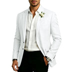 Donatello - Men's Cotton Linen Formal Tailored Blazer 3
