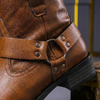 Donovan - Men's Genuine Leather Harness Ankle Boots