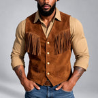 Donovan - Men’s Western Fringe Button-Front Vest 1