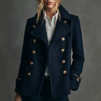 Dora - Women's Double Breasted Military Winter Coat 1