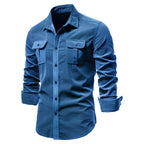 Dorian - Men's Utility Shirt with Chest Pockets and Button-Down Front