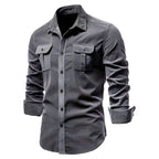 Dorian - Men's Utility Shirt with Chest Pockets and Button-Down Front