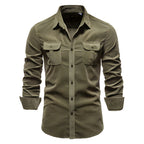 Dorian - Men's Utility Shirt with Chest Pockets and Button-Down Front