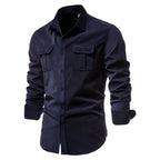 Dorian - Men's Utility Shirt with Chest Pockets and Button-Down Front