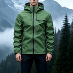 Edison  - Men's Full-Zip Hooded Rain Jacket with Pockets 4