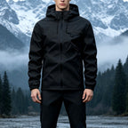 Edison  - Men's Full-Zip Hooded Rain Jacket with Pockets 5