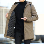 Elias - Men's Quilted Parka with Drawstring Hood