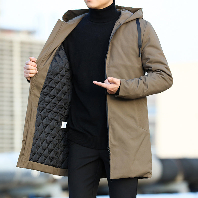 Elias - Men's Quilted Parka with Drawstring Hood