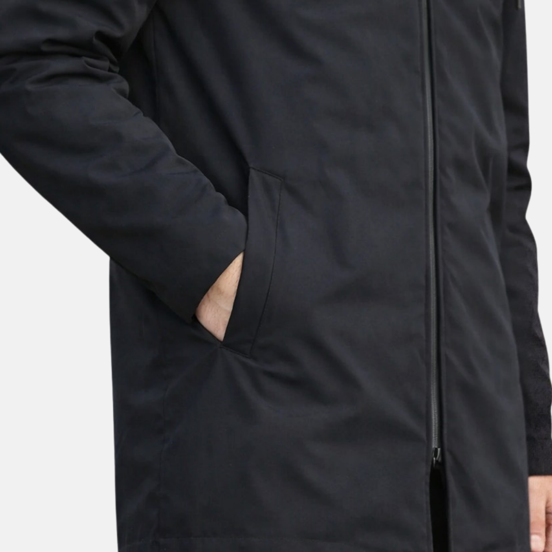 Elias - Men's Quilted Parka with Drawstring Hood