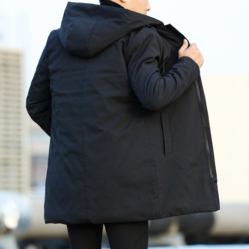 Elias - Men's Quilted Parka with Drawstring Hood
