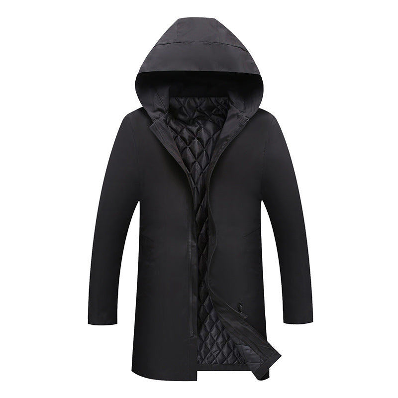 Elias - Men's Quilted Parka with Drawstring Hood