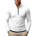 Elijah - Men's Ribbed Slim-Fit Quarter-Zip Sweater 2