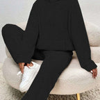 Eloise - Women's Fuzzy Hooded Lounge Set