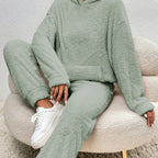 Eloise - Women's Fuzzy Hooded Lounge Set
