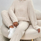 Eloise - Women's Fuzzy Hooded Lounge Set