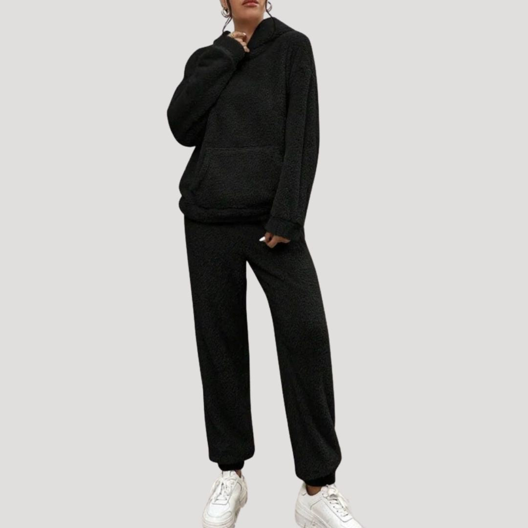 Eloise - Women's Fuzzy Hooded Lounge Set