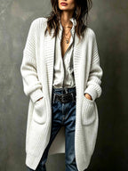 Elsa - Women's Ribbed Knit Long Cardigan 2