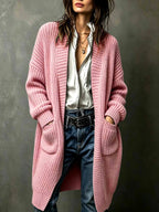 Elsa - Women's Ribbed Knit Long Cardigan 7