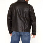 Elvis - Men's Leather Zip-Front Jacket with Chest Pockets 4