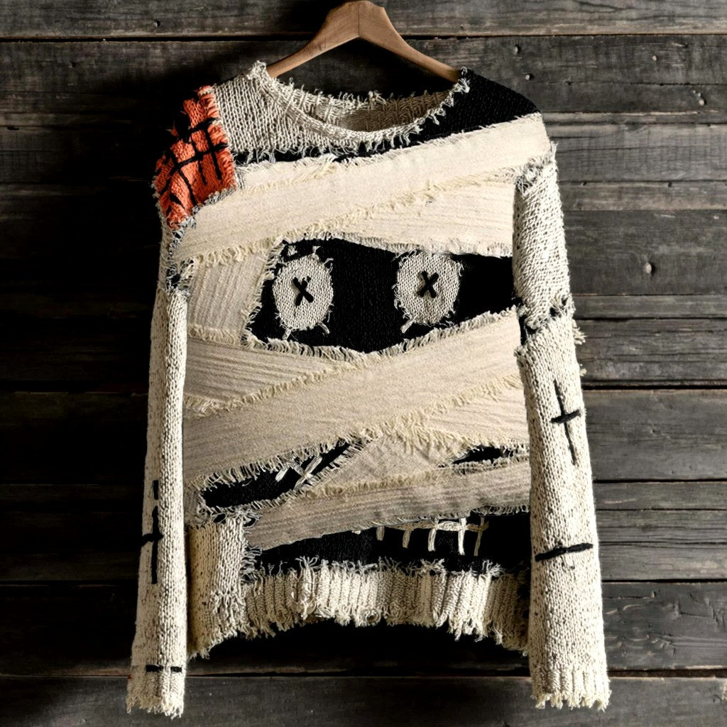 Emma - Women's Halloween Distressed Knit Sweater 18
