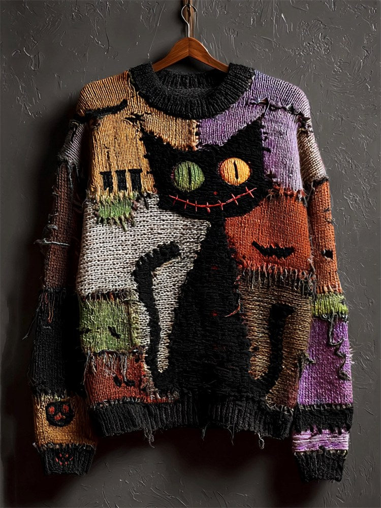 Emma - Women's Halloween Distressed Knit Sweater 19