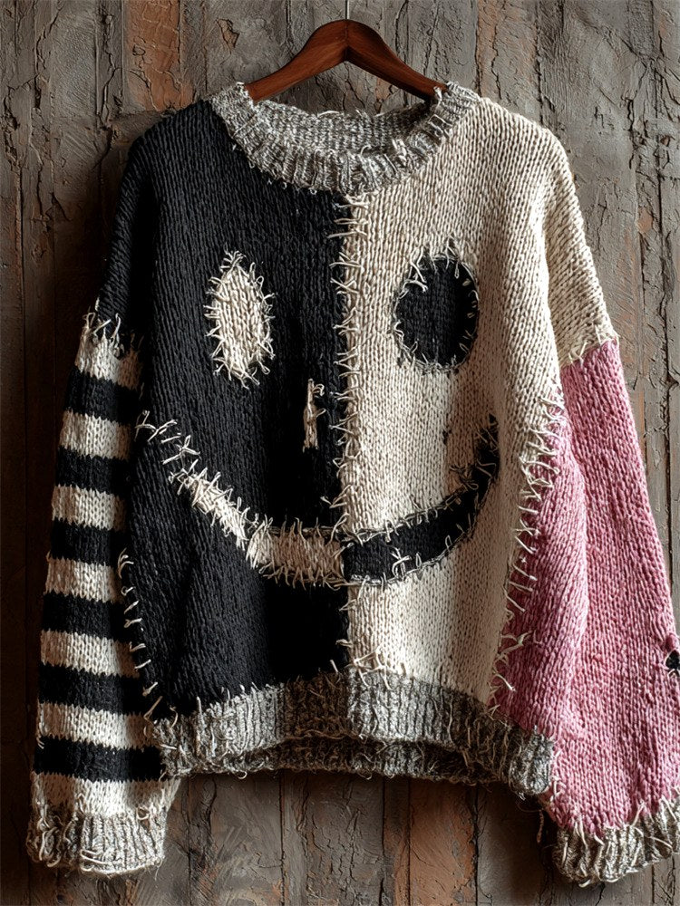 Emma - Women's Halloween Distressed Knit Sweater 23