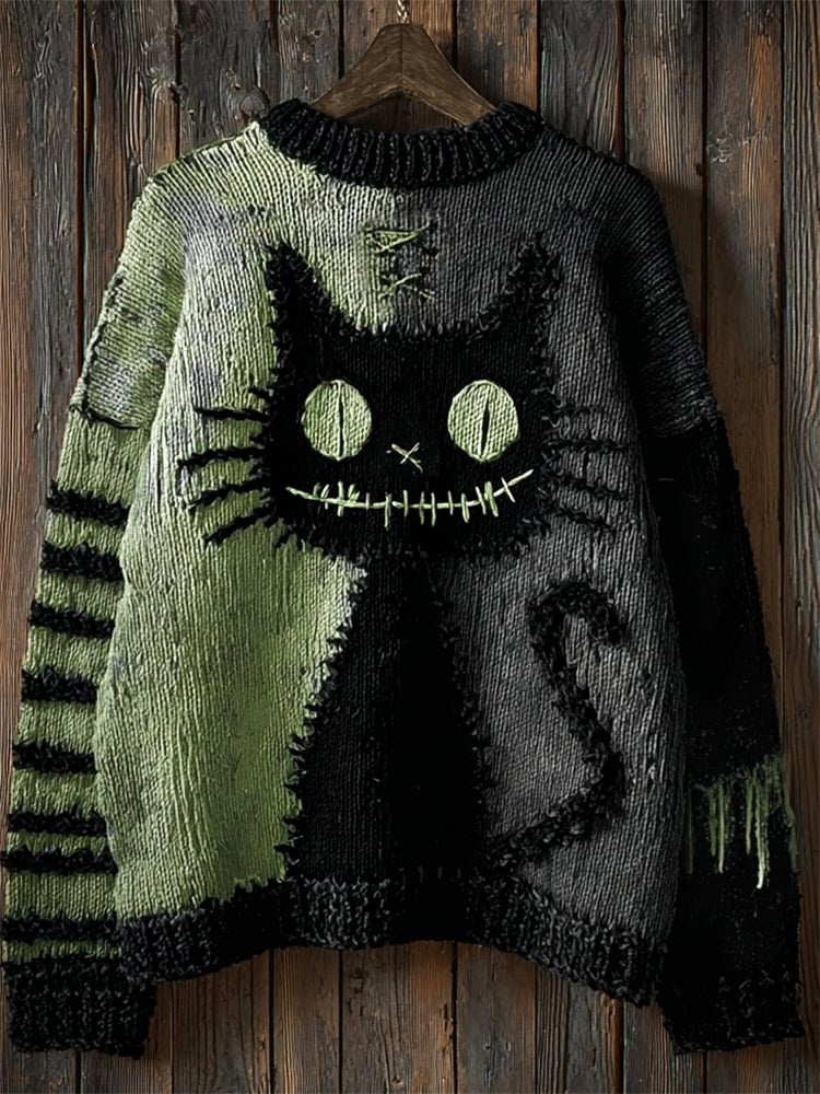 Emma - Women's Halloween Distressed Knit Sweater 24