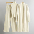 Evelyn - Women's Ribbed Cozy Knit Lounge 3-Piece Set