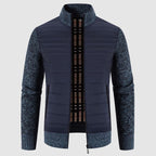 Everest - Men's Quilted Puffer Cardigan with Ribbed Knit Sleeves