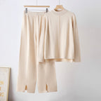 Evie - Women's Mock Neck Sweater and Wide-Leg Pants Set 3