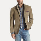Ezra - Men's Double-Breasted Notch Lapel Blazer