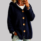 Florence - Women's Hooded Button Front Cardigan