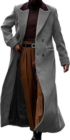 Franklin - Men’s Long Coat with Cuffed Sleeves 3